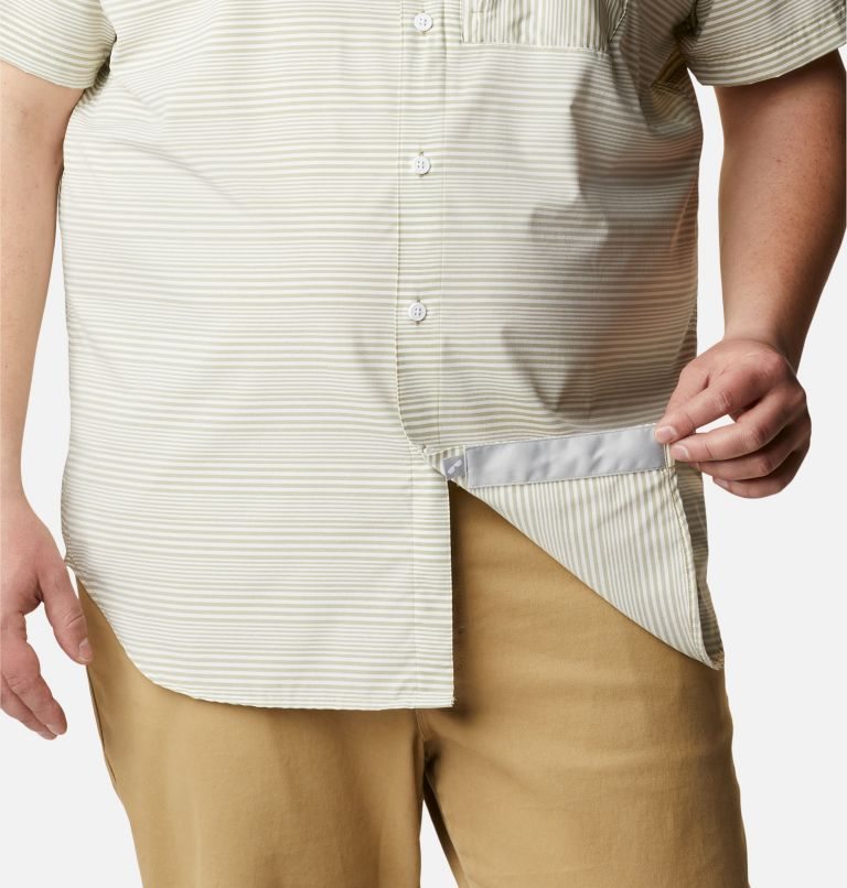 Men's Columbia Twisted Creek III Short Sleeve Shirts Stripe | Plus Size CA-U0LC4